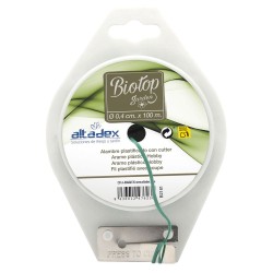 Alambre plastificado verde, ø2 mm x 100 m
