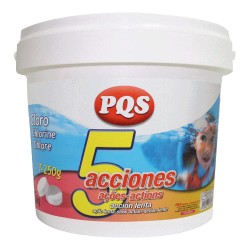 Cloro 5 acciones, tabletas de 250 g, bote 5 kg
