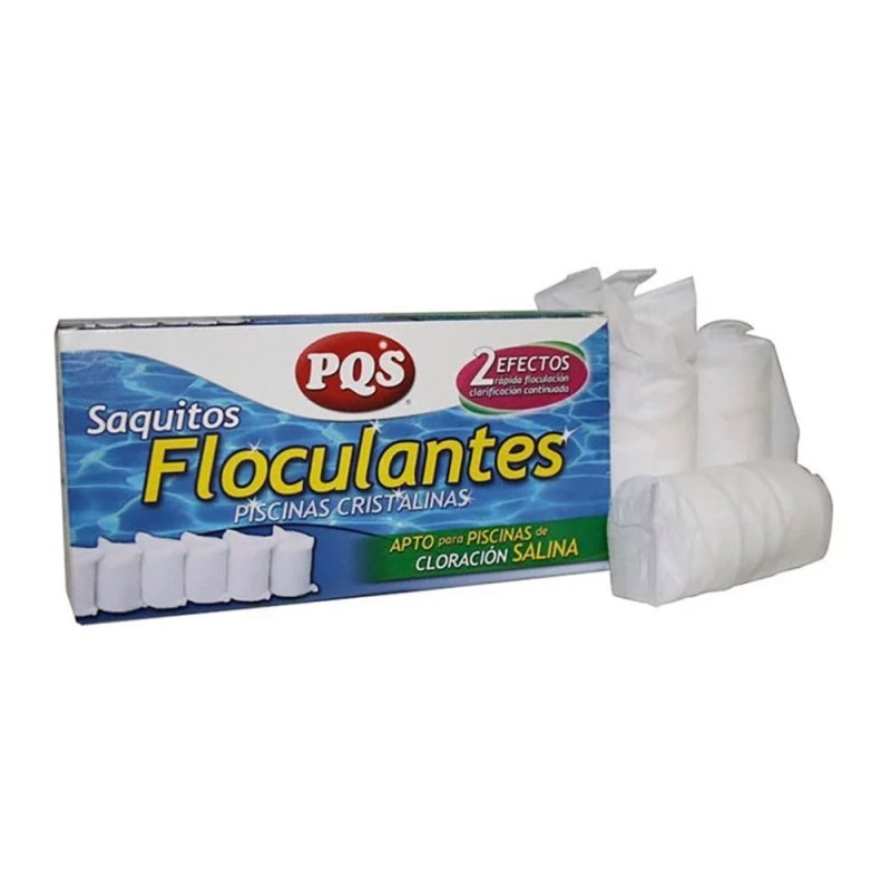 Floculante cartucho especial cloración salina, saquitos de 125 g, estuche de 4 uds