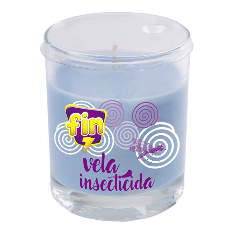 Vela insecticida fin vaso cristal con aroma a lavanda, 125 g