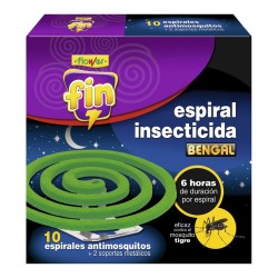 Espiral insecticida fin, 10 uds + 2 soportes