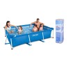 Piscina con estructura metálica rectangular, depuradora no incluida, 300 x 200 x 75 cm