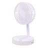 Ventilador de sobremesa plegable y recargable blanco, 3 velocidades, ø165 x 360 mm