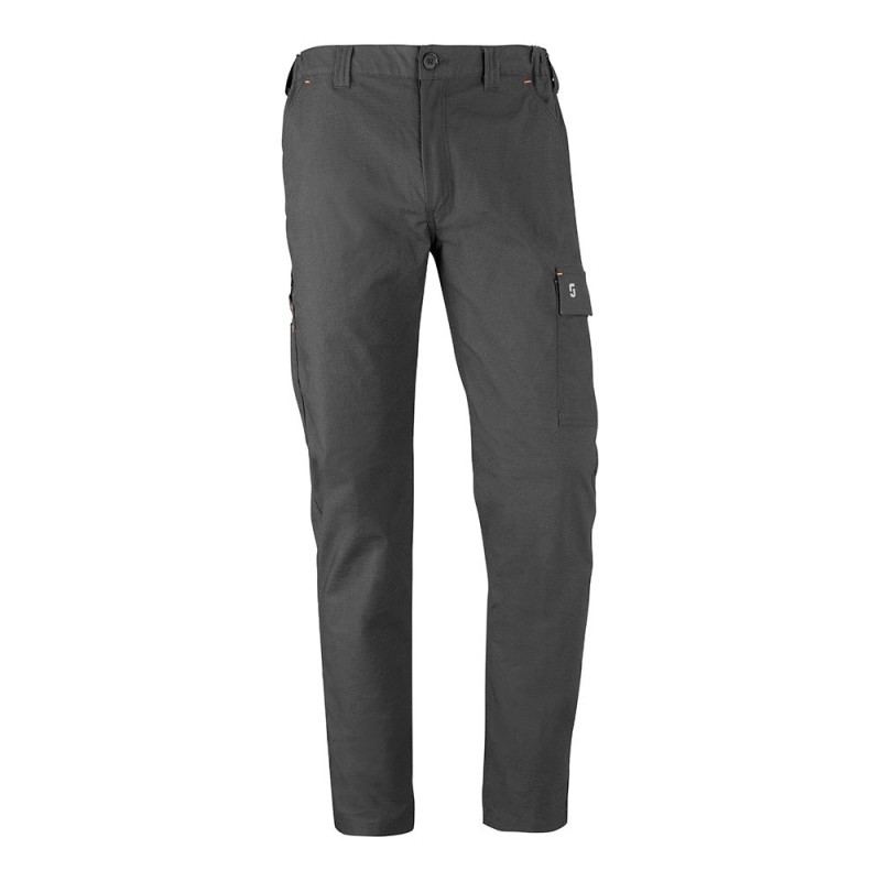 Pantalón multibolsillo elástico road gris, talla xxl