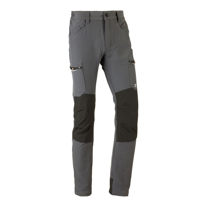 Pantalón multibolsillo elástico dynamic gris, talla l