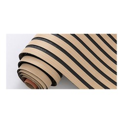 Revestimiento autoadhesivo 3d, color roble con fondo de fieltro gris antracita, rollo de 58 x 300 cm