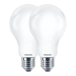 Bombilla estándar led e27, 10,5 w, 1521 lm, 4000k, luz día, 2 uds