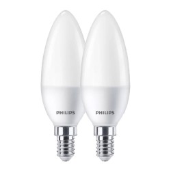 Bombilla vela led e14, 7w, 806 lm, 2700 k, luz cálida, 2 uds