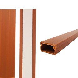 Mini canal adhesiva madera oscura 2 m 19 x 11 mm (precio por metro)