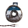 Carrete cable paralelo textil trenzado h05vv-f 2 x 1,50 mm marrón, 5 m