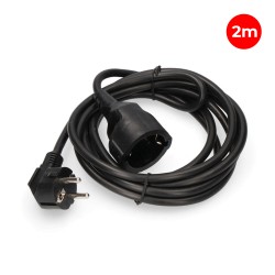 Prolongador con 1 toma 2p+t 16a 250v~ 2 m de cable h05vv-f 3g1,5mm, negro