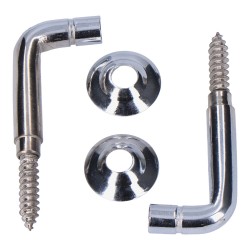 Alzapaños torneados latón niquelado 30 mm. recogedor de cortina, 2 uds