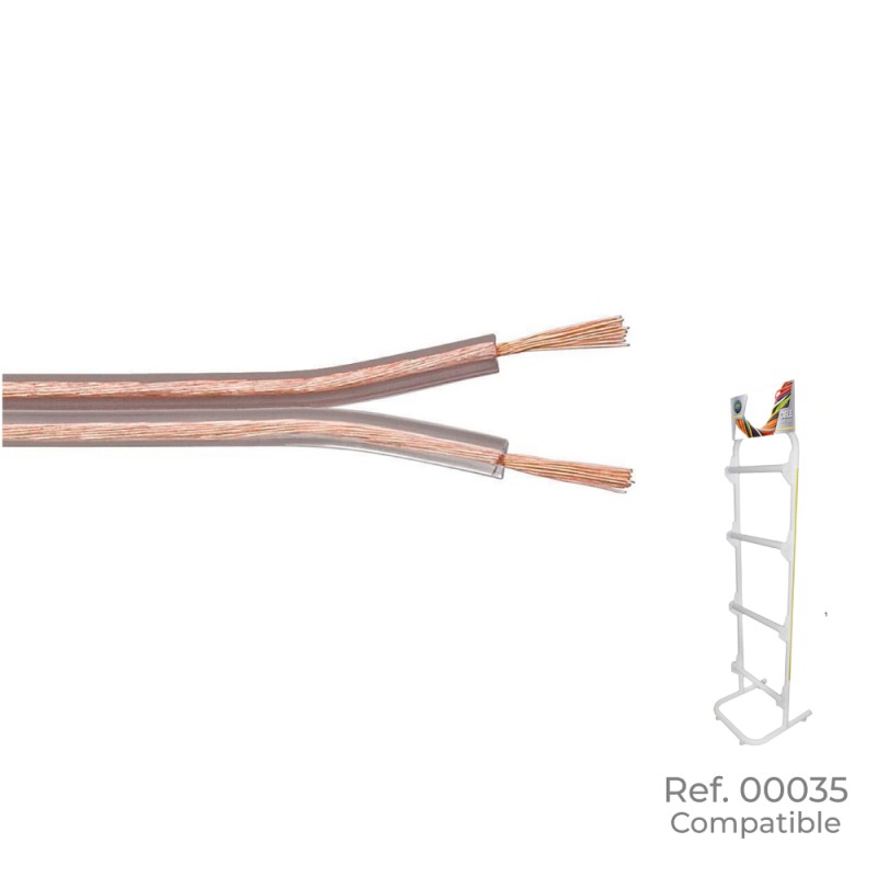 Paralelo transparente 2x0,75mm "audio" euro/m (bobina pequeña ø180x60mm)