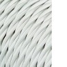 Carrete cable textil trenzado h03vv-f 2 x 0,75 mm blanco, 25 m