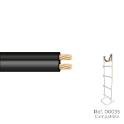 Paralelo 2x0,75mm negro "audio" euro/m (bobina pequeña ø180x60mm)