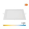 Downlight led empotrable cuadrado 20 w luz fria 6400 k 1500 lm blanco 22 x 22 cm