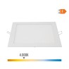 Downlight led empotrable cuadrado 20 w luz día 4000 k 1500 lm color blanco 22 x 22 cm