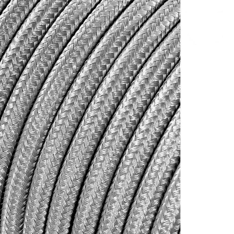 Carrete cable cordón tubular h03vv-f 2 x 0,75 mm plata, 5 m