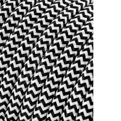 Carrete cable cordón tubular h03vv-f 2 x 0,75 mm rallado blanco/negro, 5 m