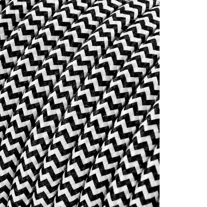 Carrete cable cordón tubular h03vv-f 2 x 0,75 mm rallado blanco/negro, 5 m