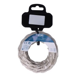Carrete cable textil trenzado h03vv-f 2 x 0,75 mm lino, 5 m