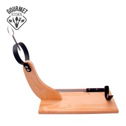 Jamonero premium madera de pino con cuchillo incluido