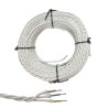 Cable paralelo textil trenzado h05v-k 3 g 1,00 mm blanco euro/m