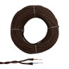 Cable paralelo textil trenzado h05v-k 2 x 1,00 mm marrón euro/m