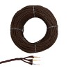 Cable paralelo textil trenzado h05v-k 3 g 1,00 mm marrón euro/m