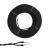 Cable paralelo textil trenzado h05vv-f 2 x 1,50 mm negro euro/m