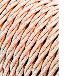 Carrete cable textil trenzado h03vv-f 2 x 0,75 mm beige, 25 m