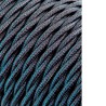 Carrete cable textil trenzado h03vv-f 2 x 0,75 mm gris oscuro, 25 m