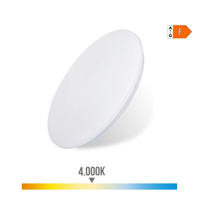 Aplique led circular de superficie 24 w 4000 k 2490 lm ø38 x 6,2 cm