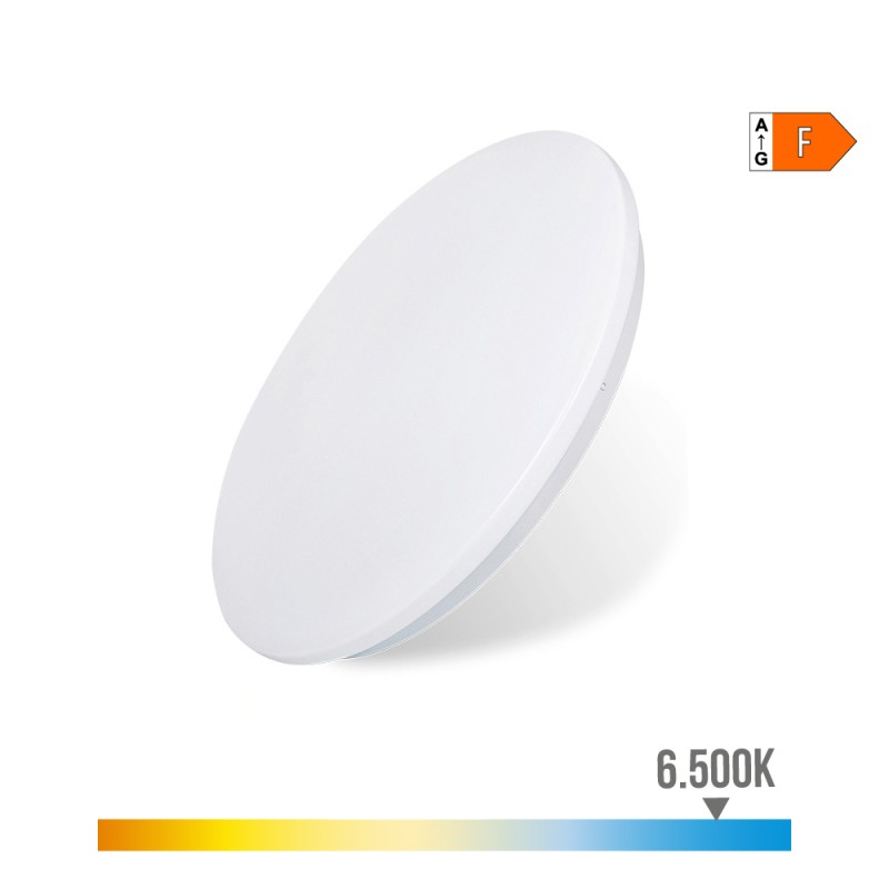 Aplique led circular de superficie 24 w 6500 k 2490 lm ø38 x 6,2 cm