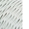 Carrete cable textil trenzado h03vv-f 2 x 0,75 mm gris plateado, 25 m