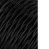 Carrete cable textil trenzado h03vv-f 2 x 0,75 mm negro, 25 m