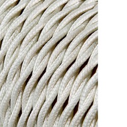Carrete cable textil trenzado h03vv-f 2 x 0,75 mm algodón, 25 m