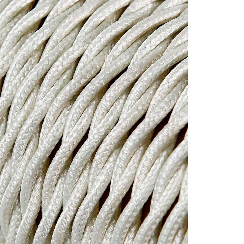 Carrete cable textil trenzado h03vv-f 2 x 0,75 mm algodón, 25 m