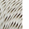 Carrete cable textil trenzado h03vv-f 2 x 0,75 mm algodón, 25 m