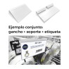 Recambio soporte etiqueta de plastico para gancho blanco edm
