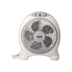 Ventilador box fan, blanco/gris, potencia 45 w 60db aspas ø30,5 cm 38,5 x 13 x 46 cm