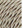 Carrete cable textil trenzado h03vv-f 2 x 0,75 mm lino, 25 m