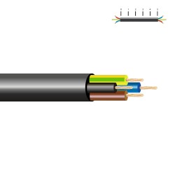 Manguera tubular vv-k06/1kv 4 g 1,50 mm, negra euro/m