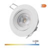 Downlight led empotrable redondo 5 w 6400 k 380 lm luz fría color blanco ø9 cm