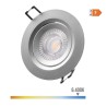Downlight led empotrable redondo 5 w 6400 k luz fria color cromo ø9 cm