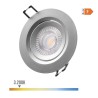 Downlight led empotrable redondo 5 w 3200 k luz calida color cromo ø9 cm