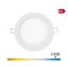 Mini downlight led empotrable redondo 6 w 6400 k luz fria color blanco ø11,7 cm