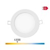 Mini downlight led empotrable redondo 6 w 4000 k luz dia color blanco ø11,7 cm