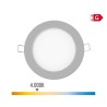 Mini downlight led empotrable redondo 6 w 4000 k luz dia color cromado ø11,7 cm