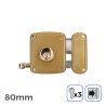 Cerradura derecha 80mm 3 llaves incluidas